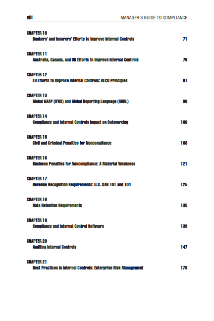 Managers Guide to Compliance Best Practices and Case Studies preview page 2