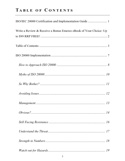 ISO/IEC 20000 Certification and Implementation Guide preview page 1
