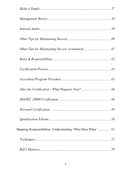 ISO/IEC 20000 Certification and Implementation Guide preview page 3