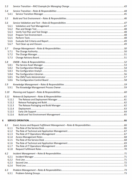 IT Service Management Processes And Activities, Role And Responsibility Handbook preview page 2
