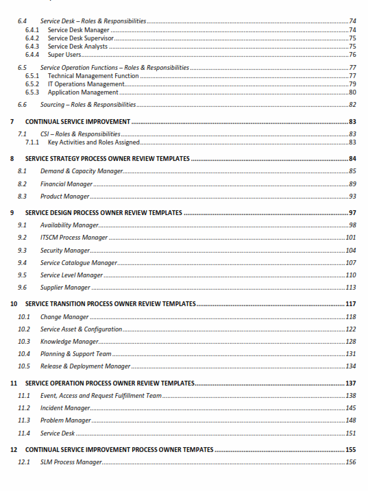 IT Service Management Processes And Activities, Role And Responsibility Handbook preview page 3