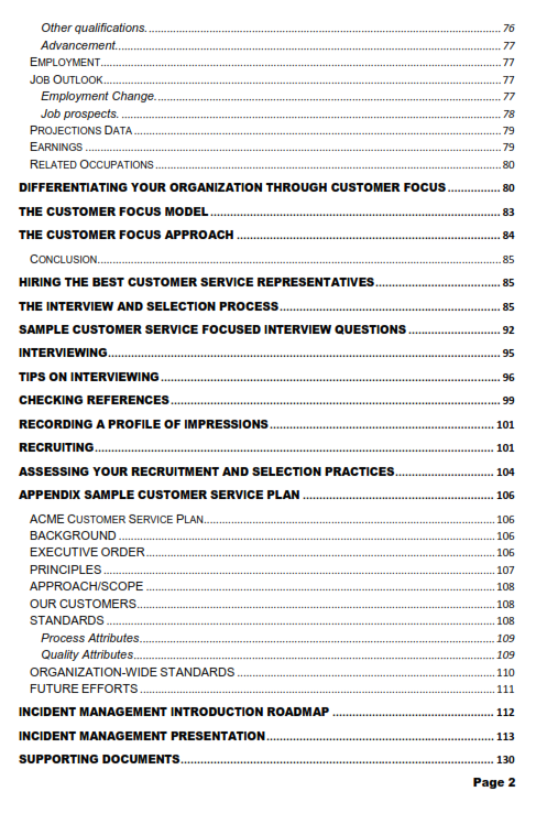 ServiceDesk Management Best Practice Handbook preview page 2