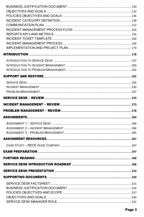 ServiceDesk Management Best Practice Handbook preview page 3