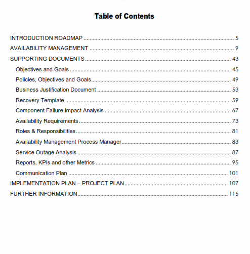 Availability Management Best Practice Handbook preview page 1