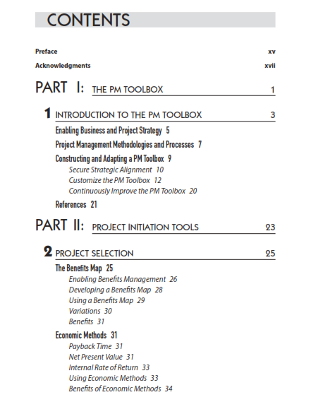 Project Management ToolBox preview page 1