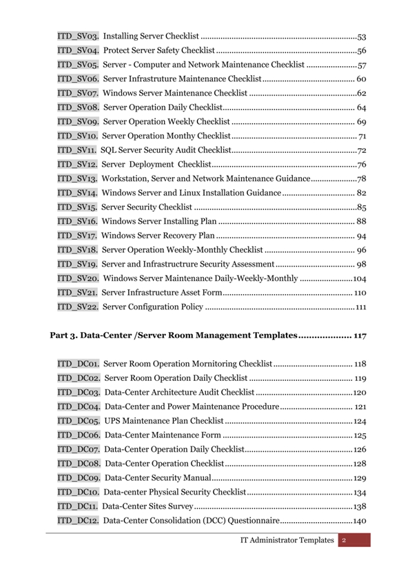 IT Administrator Templates E-book preview