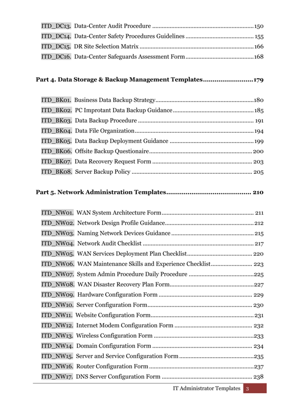 IT Administrator Templates E-book preview