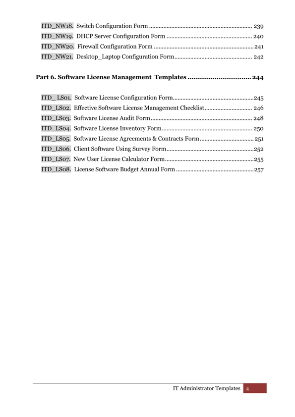 IT Administrator Templates E-book preview