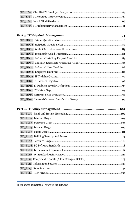 IT Manager Templates E-book preview page 2